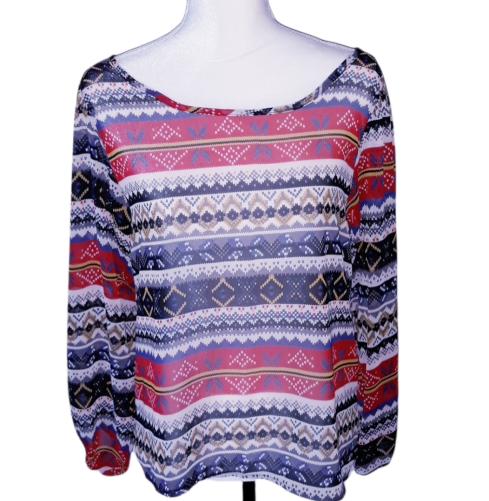 Multi Color Print Blouse